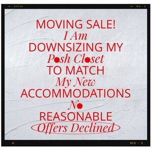 Moving Sale Announcement